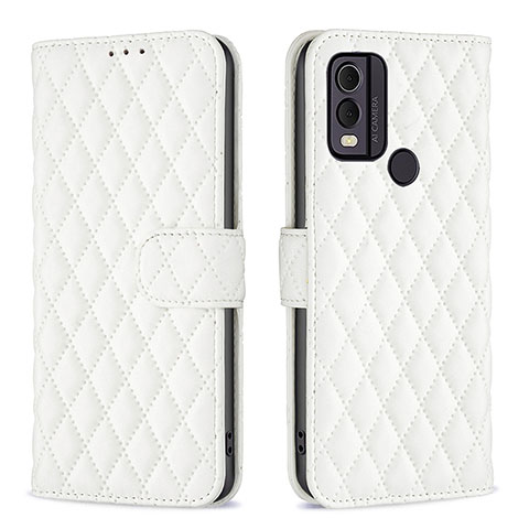 Coque Portefeuille Livre Cuir Etui Clapet B11F pour Nokia C22 Blanc