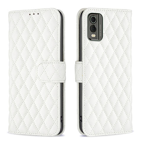 Coque Portefeuille Livre Cuir Etui Clapet B11F pour Nokia C32 Blanc