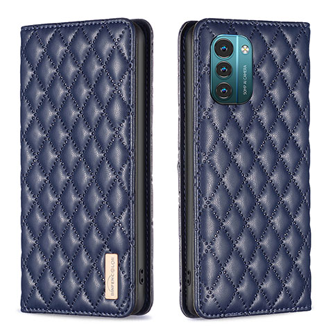 Coque Portefeuille Livre Cuir Etui Clapet B11F pour Nokia G21 Bleu