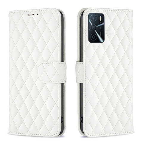 Coque Portefeuille Livre Cuir Etui Clapet B11F pour Oppo A16s Blanc