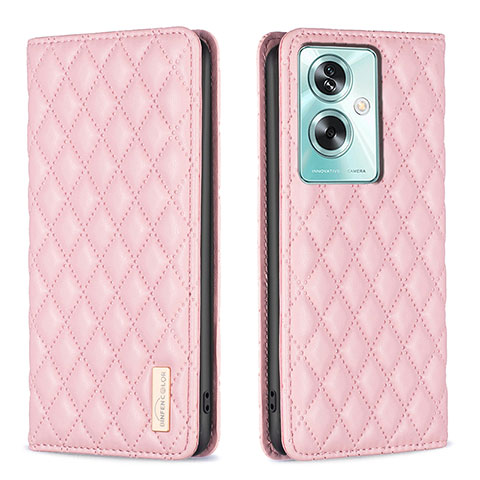 Coque Portefeuille Livre Cuir Etui Clapet B11F pour Oppo A2 5G Or Rose