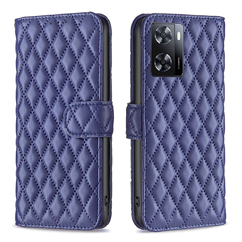 Coque Portefeuille Livre Cuir Etui Clapet B11F pour Oppo A57 4G Bleu