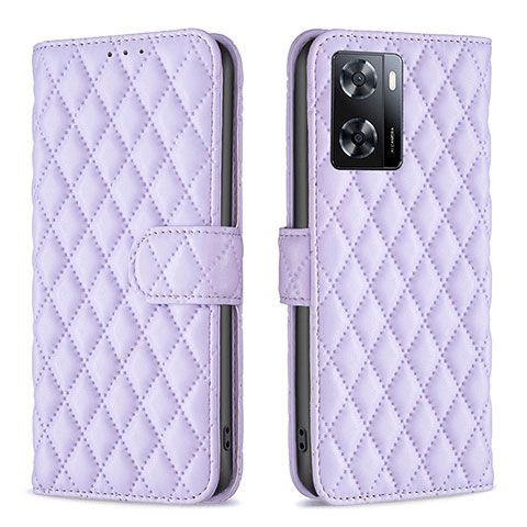 Coque Portefeuille Livre Cuir Etui Clapet B11F pour Oppo A57 4G Violet