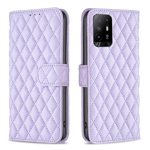 Coque Portefeuille Livre Cuir Etui Clapet B11F pour Oppo A95 5G Violet