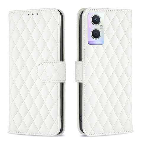 Coque Portefeuille Livre Cuir Etui Clapet B11F pour Oppo A96 5G Blanc