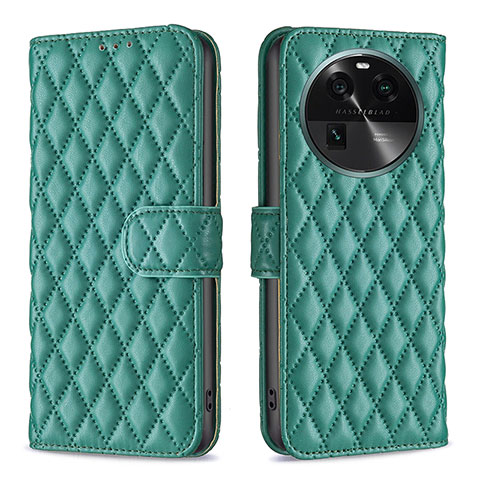 Coque Portefeuille Livre Cuir Etui Clapet B11F pour Oppo Find X6 5G Vert