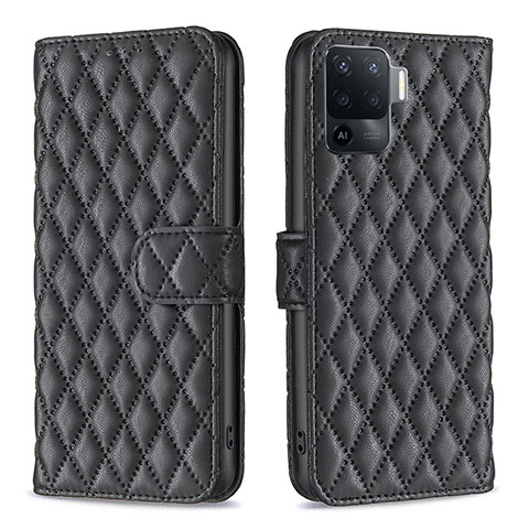 Coque Portefeuille Livre Cuir Etui Clapet B11F pour Oppo Reno5 F Noir