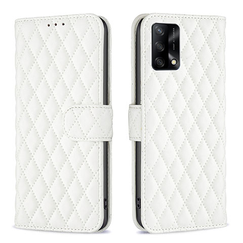 Coque Portefeuille Livre Cuir Etui Clapet B11F pour Oppo Reno6 Lite Blanc