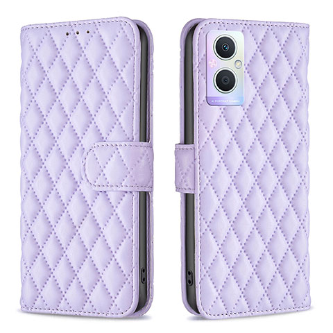 Coque Portefeuille Livre Cuir Etui Clapet B11F pour Oppo Reno7 Lite 5G Violet