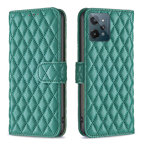 Coque Portefeuille Livre Cuir Etui Clapet B11F pour Realme C31 Vert