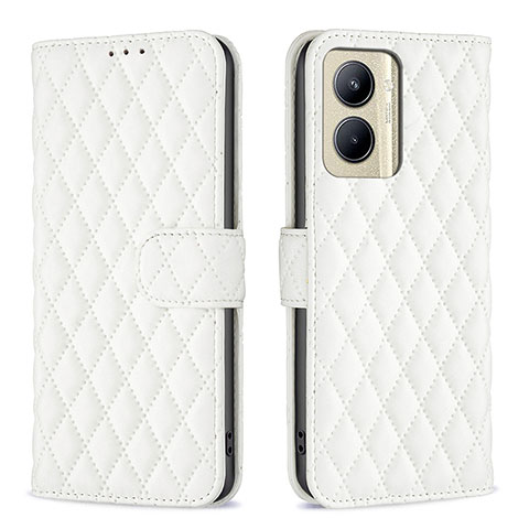 Coque Portefeuille Livre Cuir Etui Clapet B11F pour Realme C33 (2023) Blanc