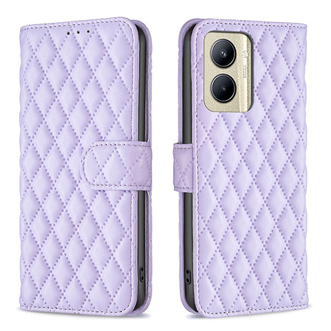 Coque Portefeuille Livre Cuir Etui Clapet B11F pour Realme C33 Violet