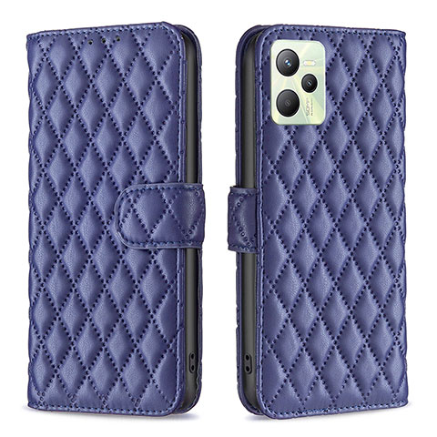 Coque Portefeuille Livre Cuir Etui Clapet B11F pour Realme C35 Bleu