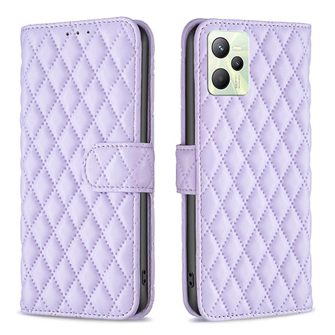 Coque Portefeuille Livre Cuir Etui Clapet B11F pour Realme C35 Violet