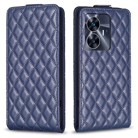 Coque Portefeuille Livre Cuir Etui Clapet B11F pour Realme C55 Bleu