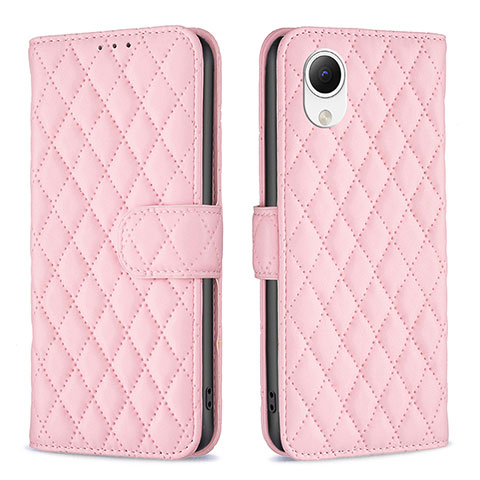 Coque Portefeuille Livre Cuir Etui Clapet B11F pour Samsung Galaxy A23e 5G Or Rose