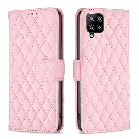 Coque Portefeuille Livre Cuir Etui Clapet B11F pour Samsung Galaxy A42 5G Or Rose