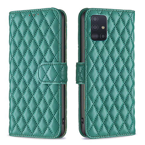 Coque Portefeuille Livre Cuir Etui Clapet B11F pour Samsung Galaxy A51 4G Vert