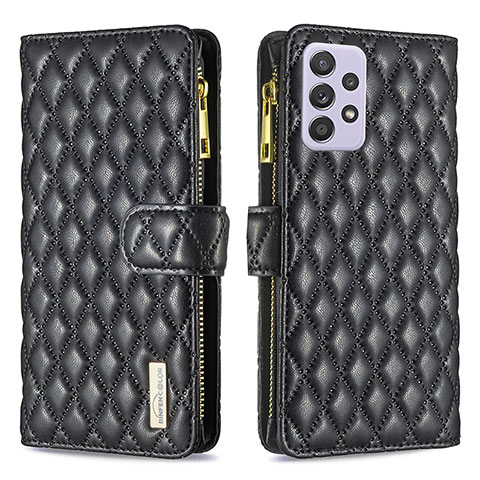 Coque Portefeuille Livre Cuir Etui Clapet B11F pour Samsung Galaxy A52 5G Noir