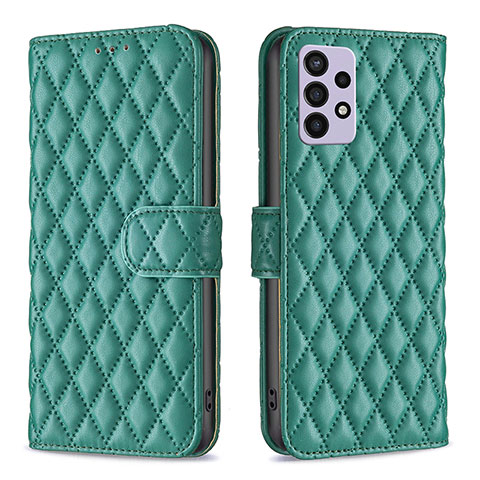 Coque Portefeuille Livre Cuir Etui Clapet B11F pour Samsung Galaxy A72 4G Vert