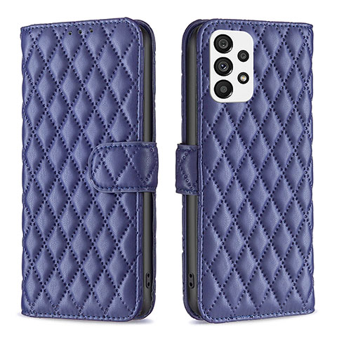 Coque Portefeuille Livre Cuir Etui Clapet B11F pour Samsung Galaxy A73 5G Bleu