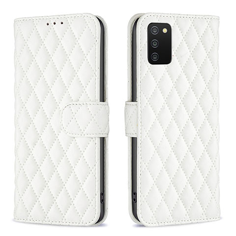 Coque Portefeuille Livre Cuir Etui Clapet B11F pour Samsung Galaxy M02s Blanc