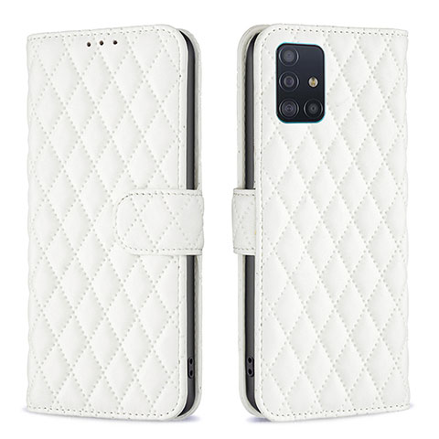 Coque Portefeuille Livre Cuir Etui Clapet B11F pour Samsung Galaxy M40S Blanc