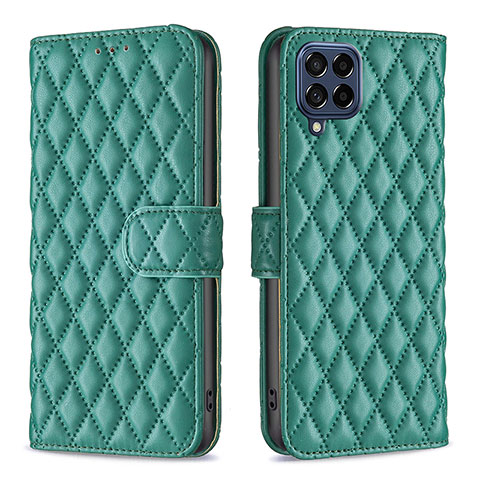 Coque Portefeuille Livre Cuir Etui Clapet B11F pour Samsung Galaxy M53 5G Vert