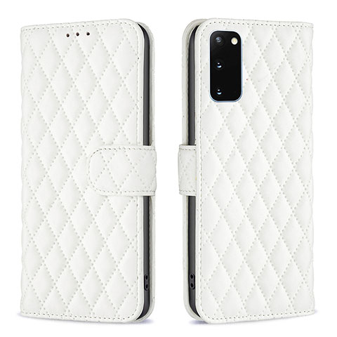 Coque Portefeuille Livre Cuir Etui Clapet B11F pour Samsung Galaxy S20 5G Blanc