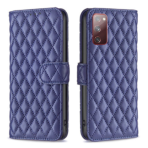 Coque Portefeuille Livre Cuir Etui Clapet B11F pour Samsung Galaxy S20 FE 5G Bleu