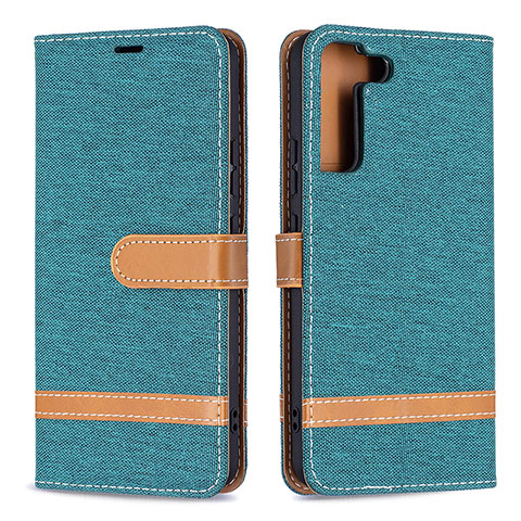 Coque Portefeuille Livre Cuir Etui Clapet B11F pour Samsung Galaxy S21 5G Vert