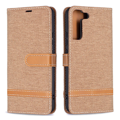 Coque Portefeuille Livre Cuir Etui Clapet B11F pour Samsung Galaxy S22 Plus 5G Or