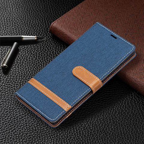 Coque Portefeuille Livre Cuir Etui Clapet B11F pour Samsung Galaxy S23 Ultra 5G Bleu