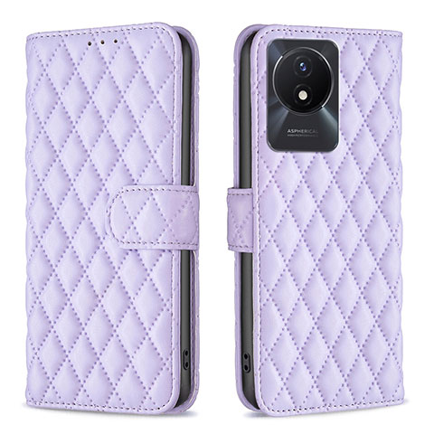 Coque Portefeuille Livre Cuir Etui Clapet B11F pour Vivo Y02 Violet