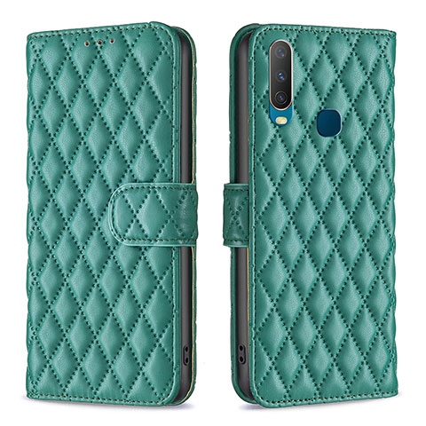 Coque Portefeuille Livre Cuir Etui Clapet B11F pour Vivo Y12 Vert