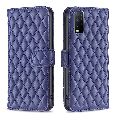 Coque Portefeuille Livre Cuir Etui Clapet B11F pour Vivo Y12s (2021) Bleu