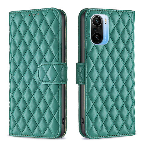 Coque Portefeuille Livre Cuir Etui Clapet B11F pour Xiaomi Mi 11i 5G Vert