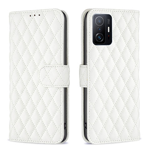 Coque Portefeuille Livre Cuir Etui Clapet B11F pour Xiaomi Mi 11T Pro 5G Blanc