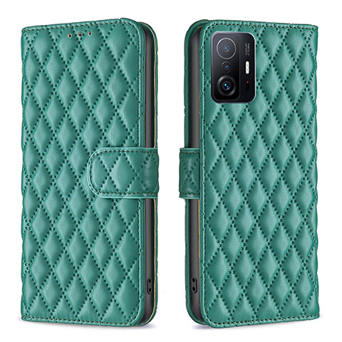 Coque Portefeuille Livre Cuir Etui Clapet B11F pour Xiaomi Mi 11T Pro 5G Vert