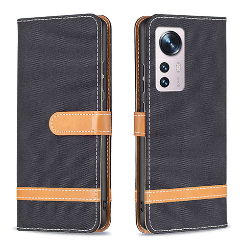 Coque Portefeuille Livre Cuir Etui Clapet B11F pour Xiaomi Mi 12S 5G Noir