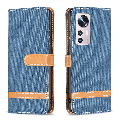 Coque Portefeuille Livre Cuir Etui Clapet B11F pour Xiaomi Mi 12S Pro 5G Bleu Ciel