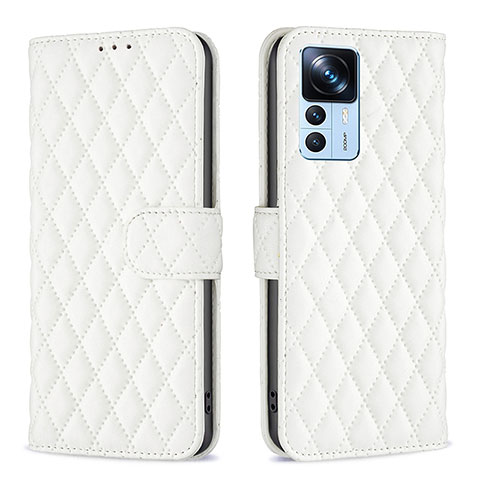 Coque Portefeuille Livre Cuir Etui Clapet B11F pour Xiaomi Mi 12T Pro 5G Blanc