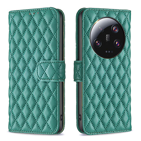 Coque Portefeuille Livre Cuir Etui Clapet B11F pour Xiaomi Mi 13 Ultra 5G Vert