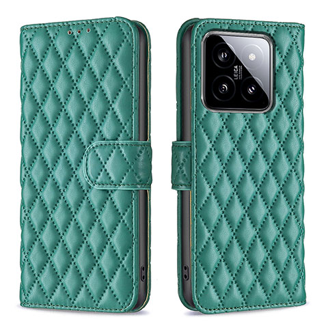 Coque Portefeuille Livre Cuir Etui Clapet B11F pour Xiaomi Mi 14 5G Vert