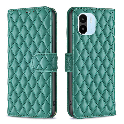 Coque Portefeuille Livre Cuir Etui Clapet B11F pour Xiaomi Poco C50 Vert