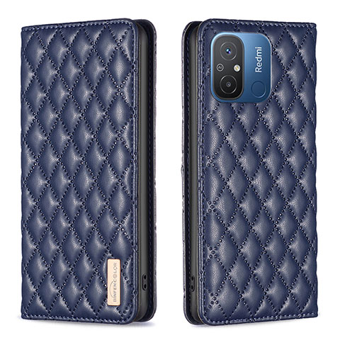 Coque Portefeuille Livre Cuir Etui Clapet B11F pour Xiaomi Poco C55 Bleu