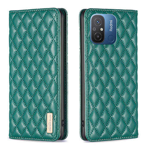 Coque Portefeuille Livre Cuir Etui Clapet B11F pour Xiaomi Poco C55 Vert