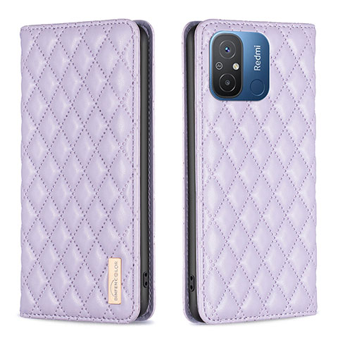 Coque Portefeuille Livre Cuir Etui Clapet B11F pour Xiaomi Poco C55 Violet