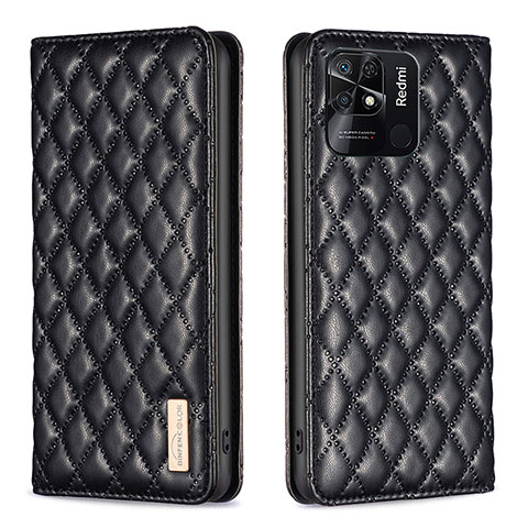 Coque Portefeuille Livre Cuir Etui Clapet B11F pour Xiaomi Redmi 10 India Noir