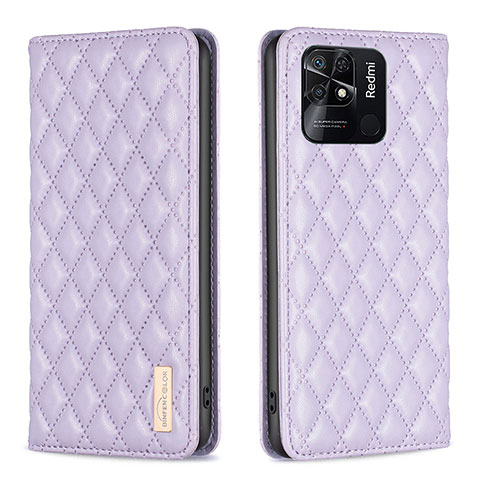 Coque Portefeuille Livre Cuir Etui Clapet B11F pour Xiaomi Redmi 10 Power Violet